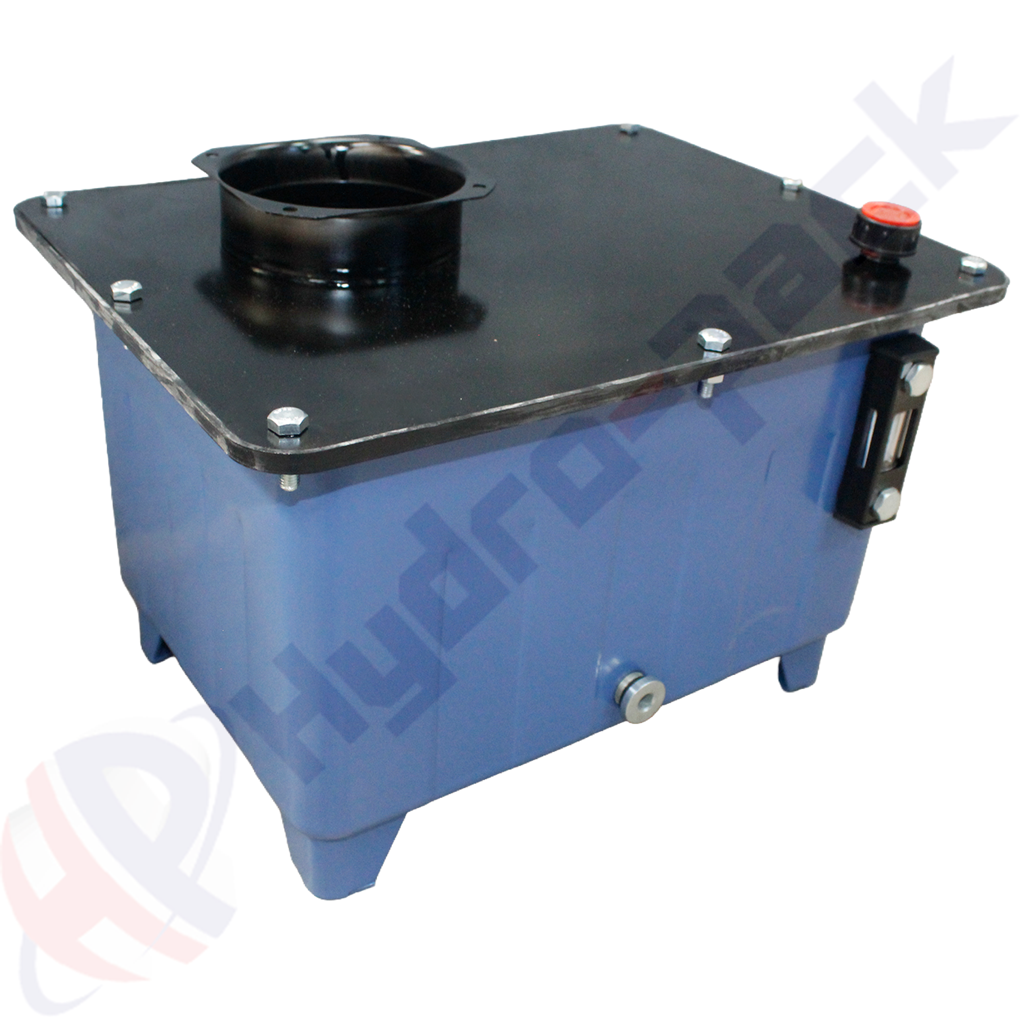70 liter, square, weldless steel tank with neck